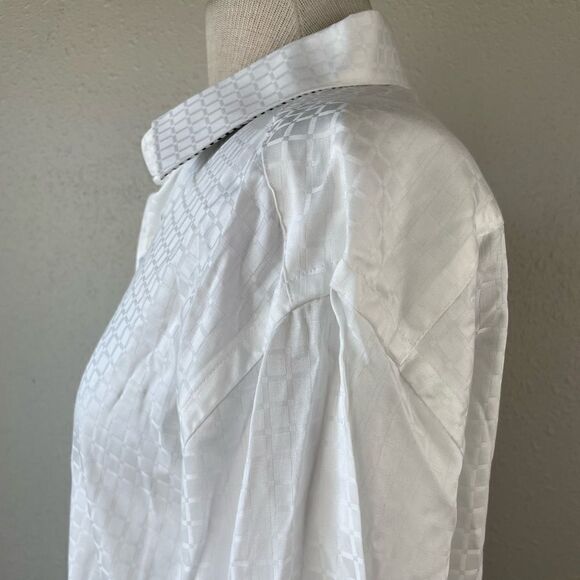 NWT Bugatchi Uomo Shaped Fit Button Down Shirt Size L - Picture 4 of 9